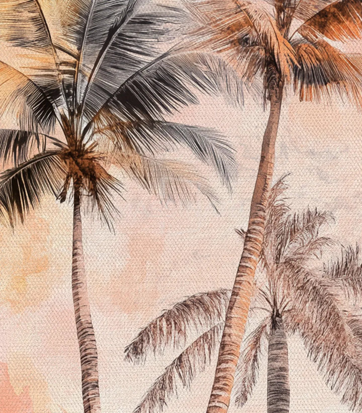 Armonía decorativa del cuadro Tripalm en tonos rosa empolvado y beige — Massinart