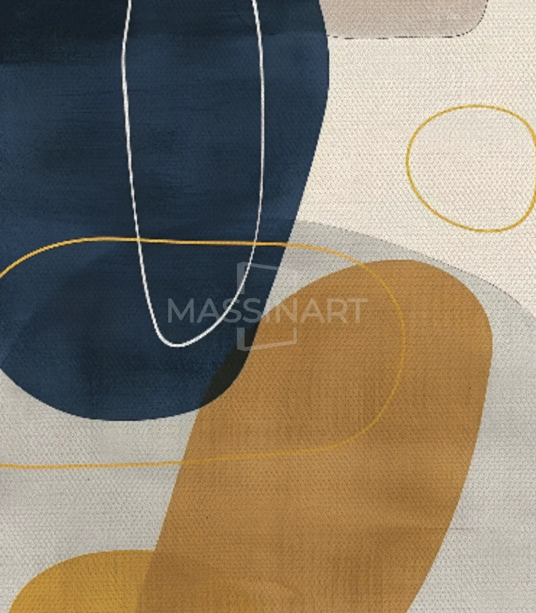 Cuadro Sway díptico abstracto minimalista — ambientado en salón moderno con sofá beige | Massinart