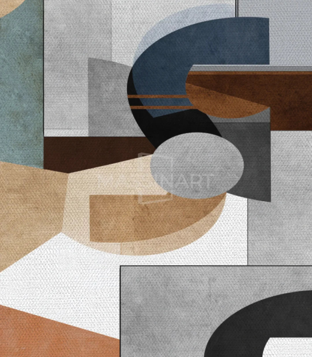 Detalle panel derecho del cuadro Eternity — diseño depurado contemporáneo | Massinart