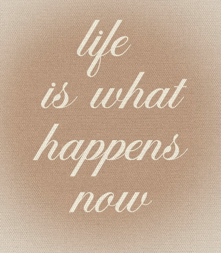 Cuadro con frase Enjoy Today en salón moderno de decoración minimalista — Massinart