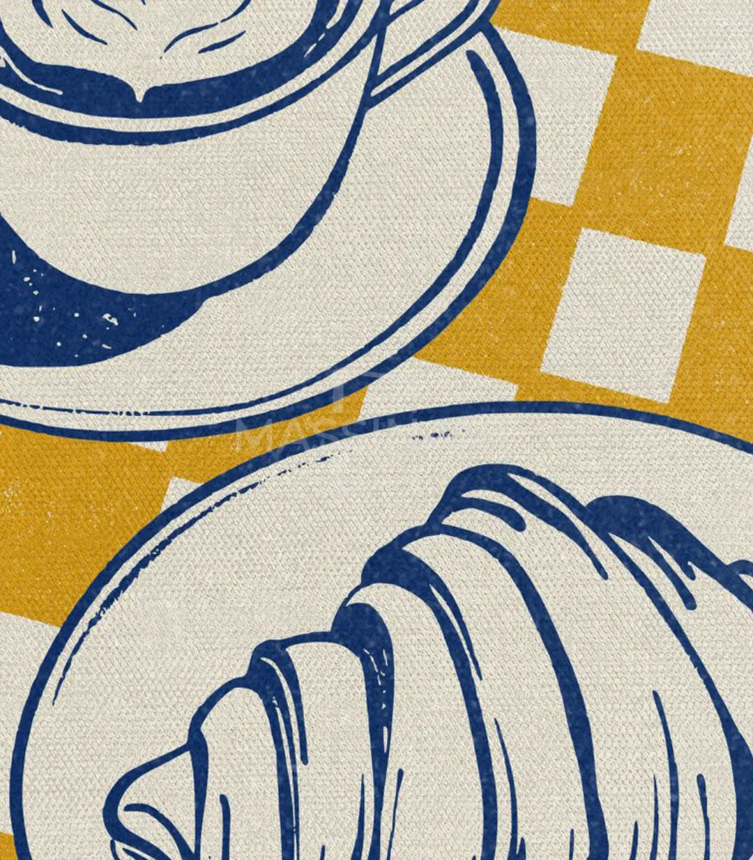 Latte Break – arte mural minimalista para cocina o pasillo, Massinart