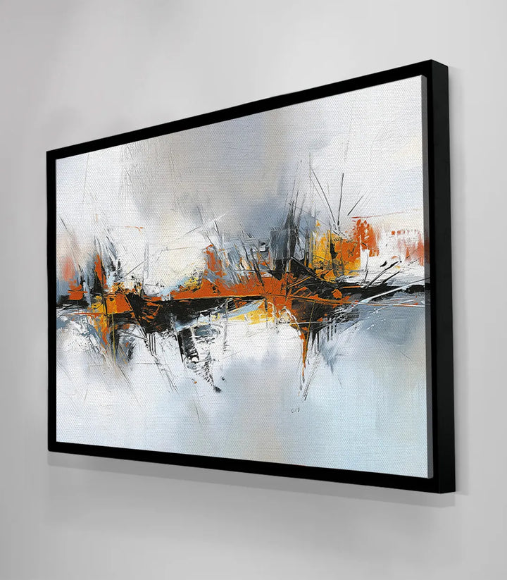 Dormitorio decorado con cuadro Awakening arte mural abstracto Massinart