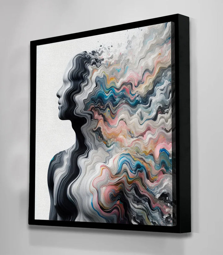 Cuadro Color Surge en salón moderno Massinart — colgado mural contemporáneo