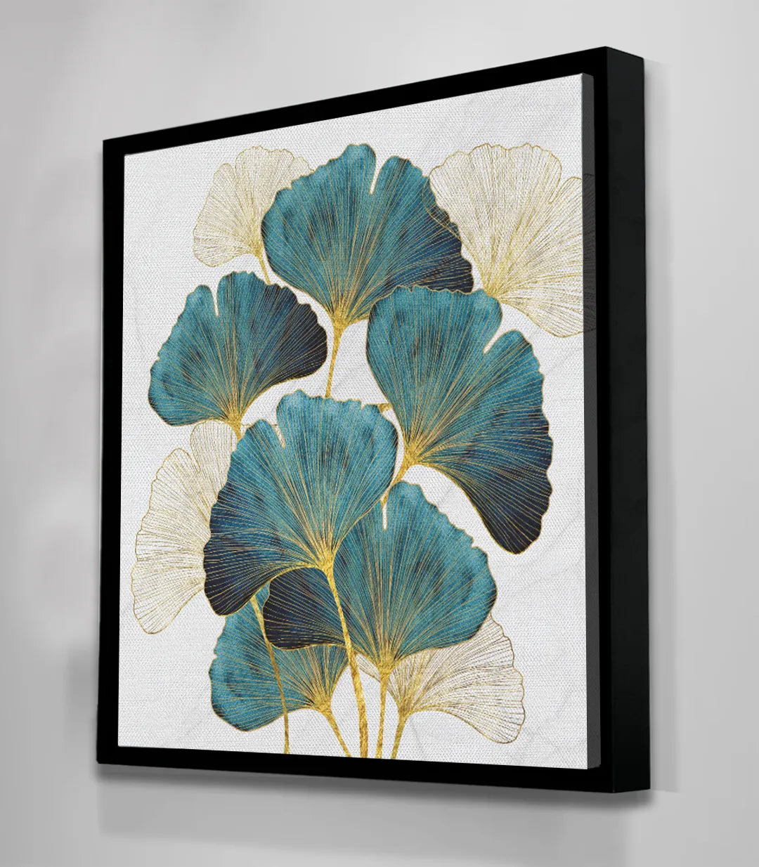 Ginkgo Lutos Leaves – lienzo premium 80% algodón fabricado en Alemania, Massinart