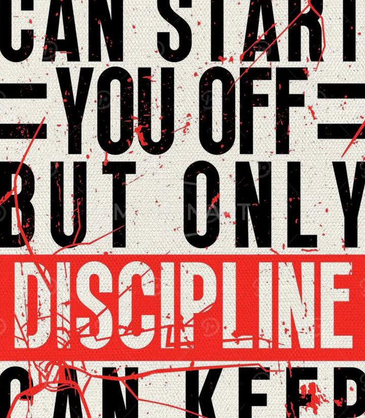 Cuadro Discipline Over Motivation Massinart — embalaje y envío listo para colgar