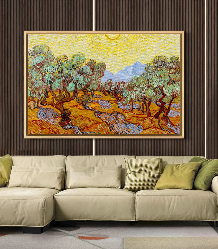 Cuadro Olive Trees embalado y listo para colgar, kit de fijación incluido — Massinart
