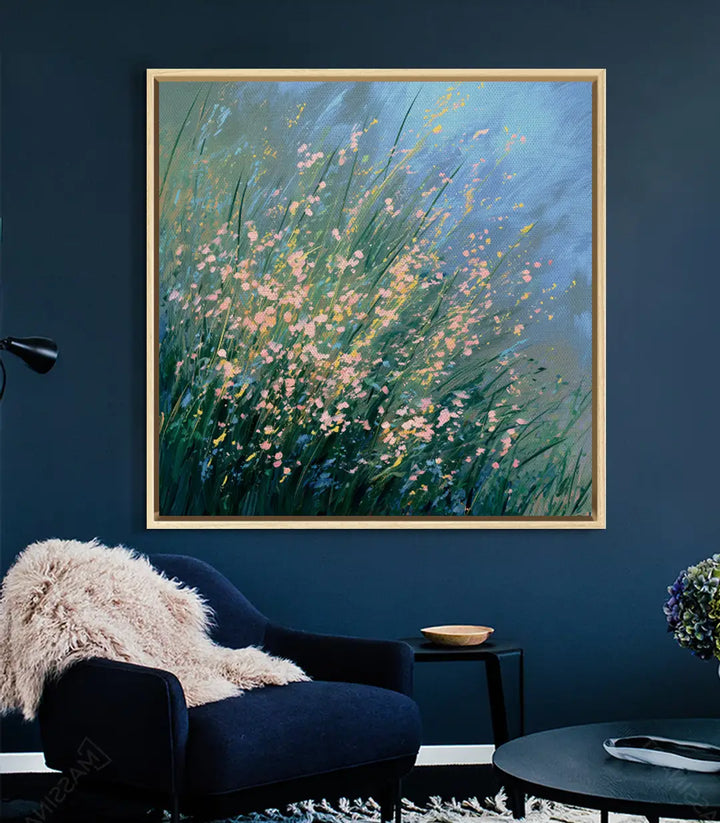 Decoración de despacho con cuadro de naturaleza floral — Massinart