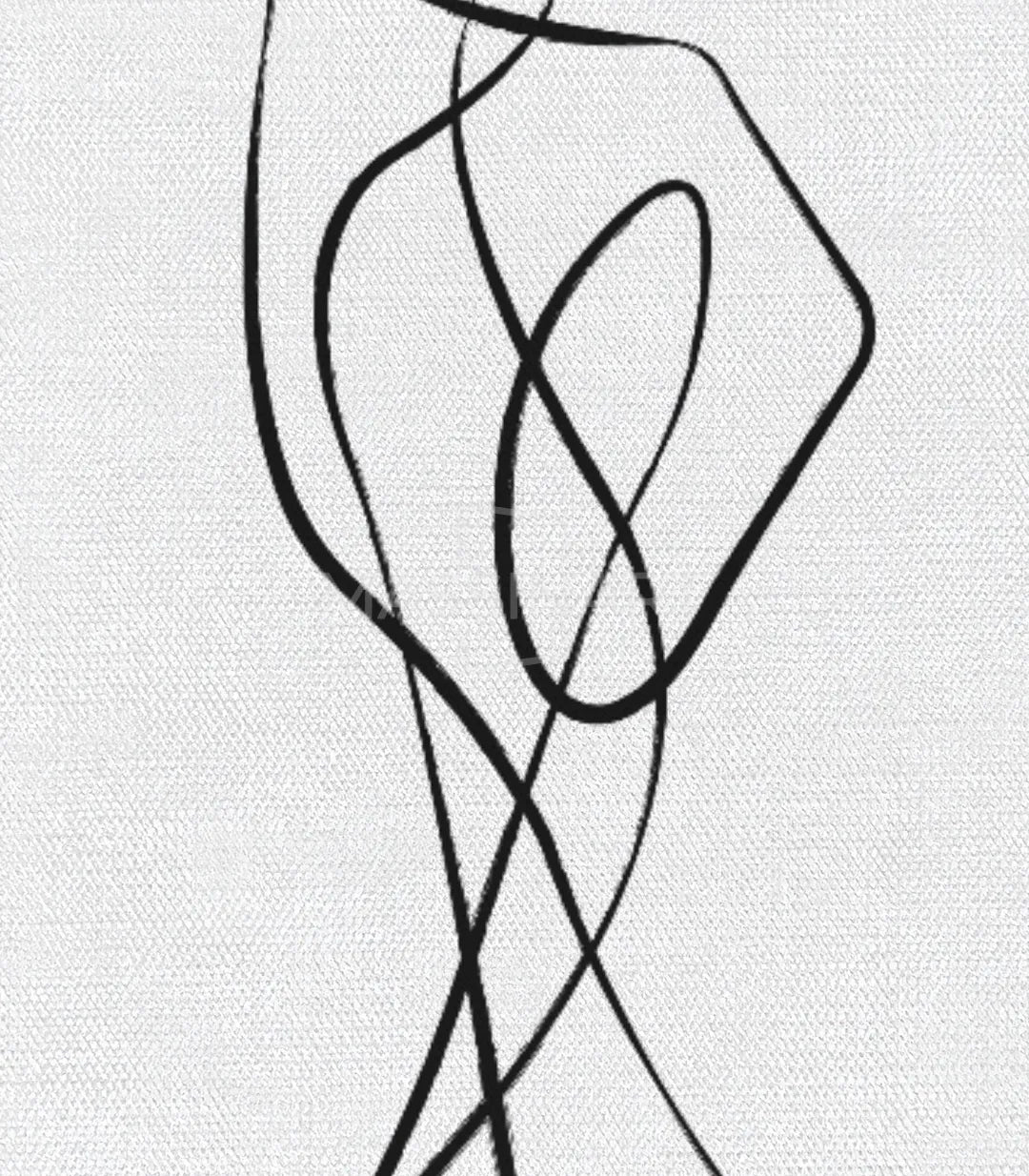 Tríptico arte lineal silueta femenina estilo contemporáneo Massinart