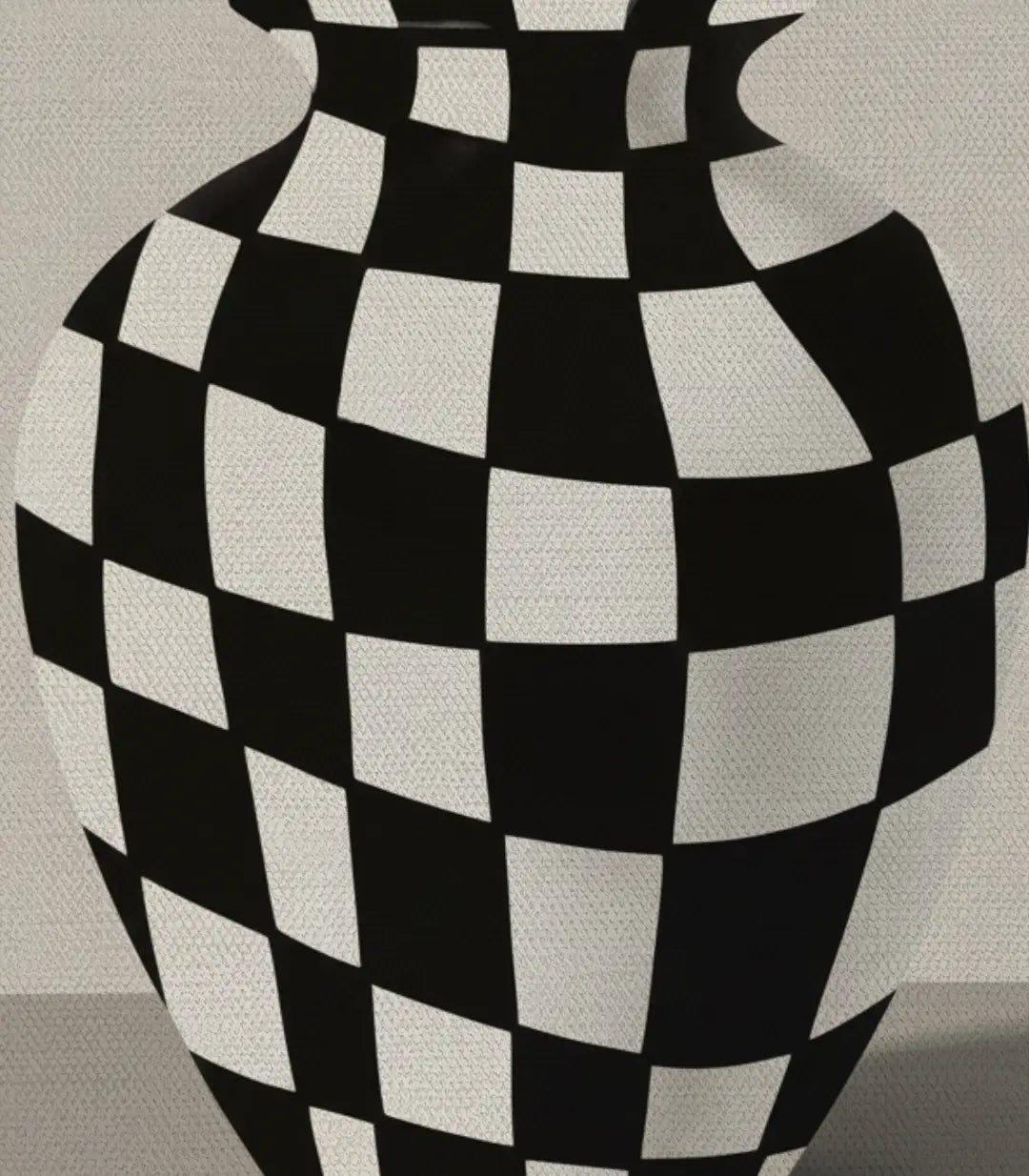Cuadro Ceramic Pattern en pared de salón contemporáneo jarrones geométricos Massinart
