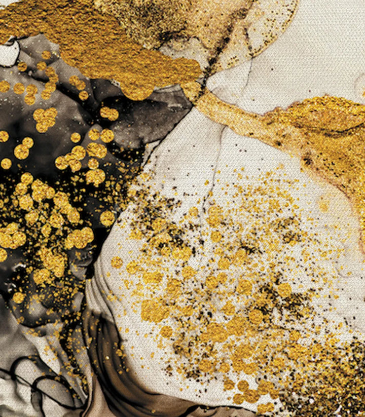 Detalle artístico — efectos fluidos de oro y tinta del cuadro Inspiration Massinart