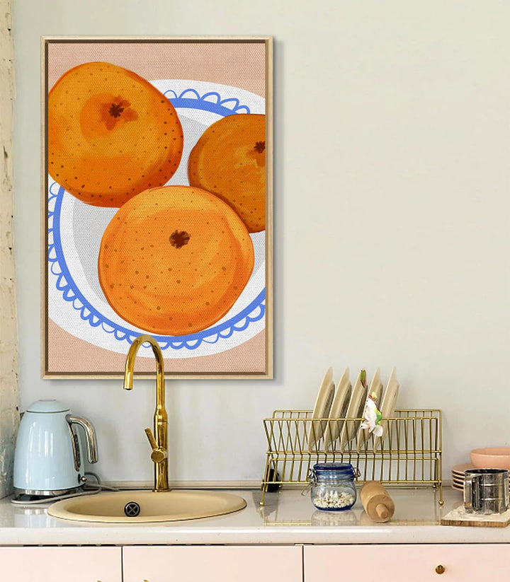 Cuadro Pomegranate Trio Massinart — embalaje y kit de colgado incluido, listo para colgar
