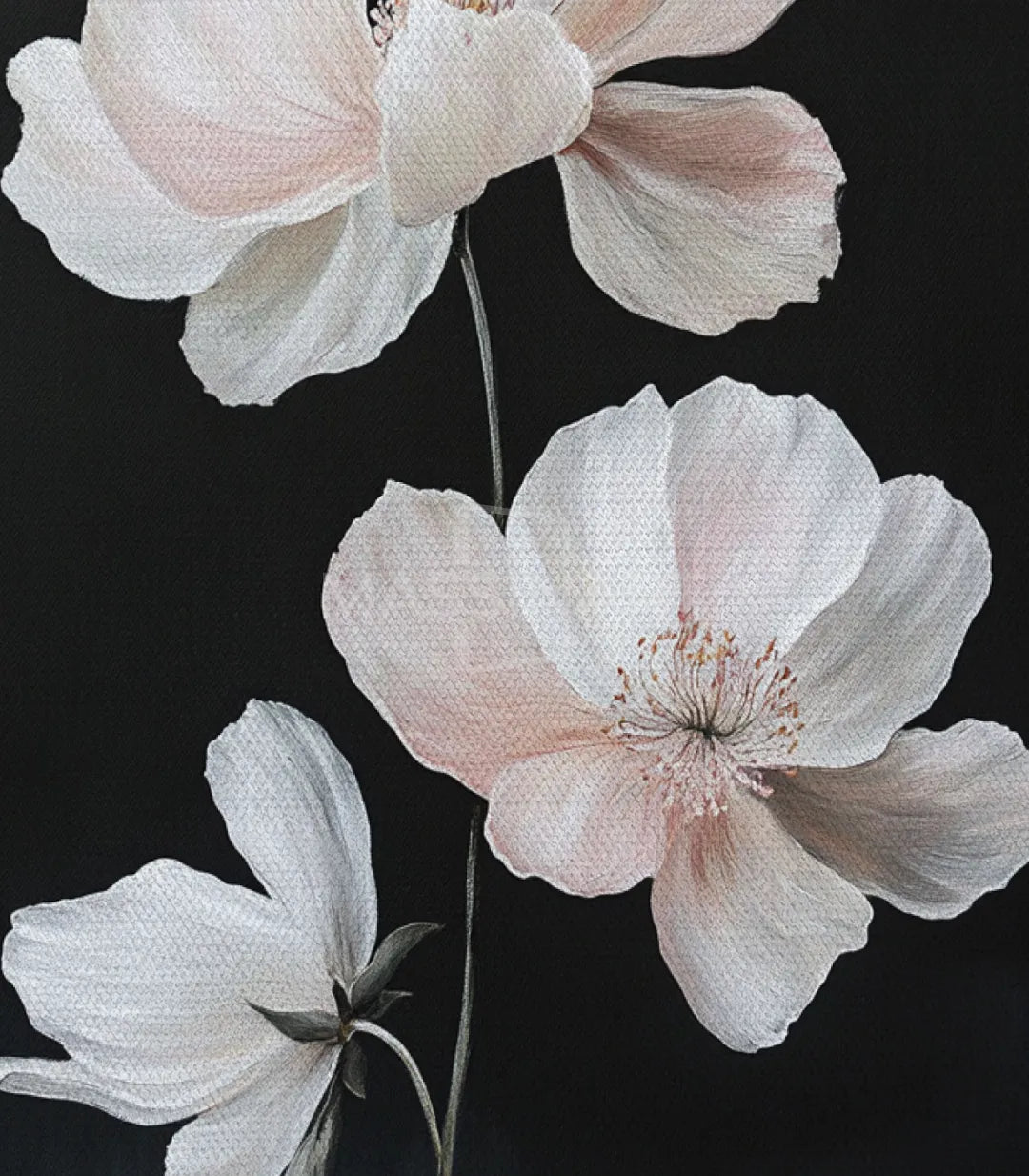 Cuadro Soft Petals arte floral decoración mural Massinart