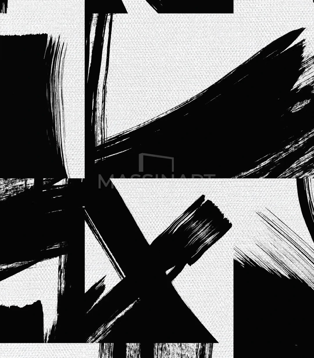Cuadro abstracto díptico Inked Massinart en decoración hotelera, arte mural contemporáneo