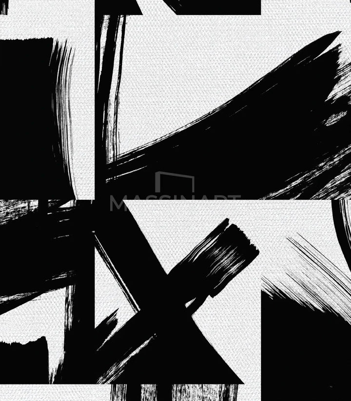 Cuadro abstracto díptico Inked Massinart en decoración hotelera, arte mural contemporáneo