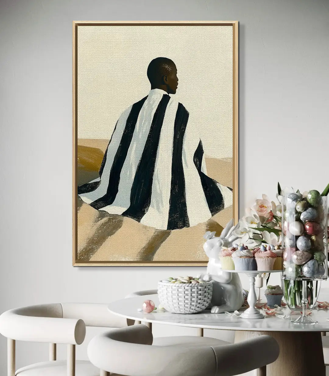 Cuadro Striped en escritorio Massinart — arte figurativo decoración contemporánea de oficina