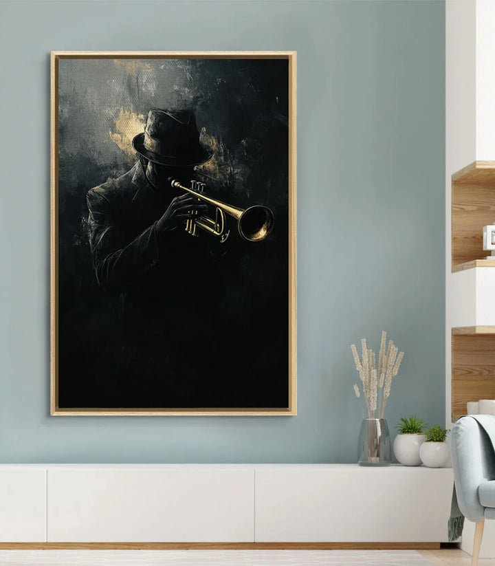 Cuadro Soul in Brass decorando un despacho contemporáneo, ambiente artístico