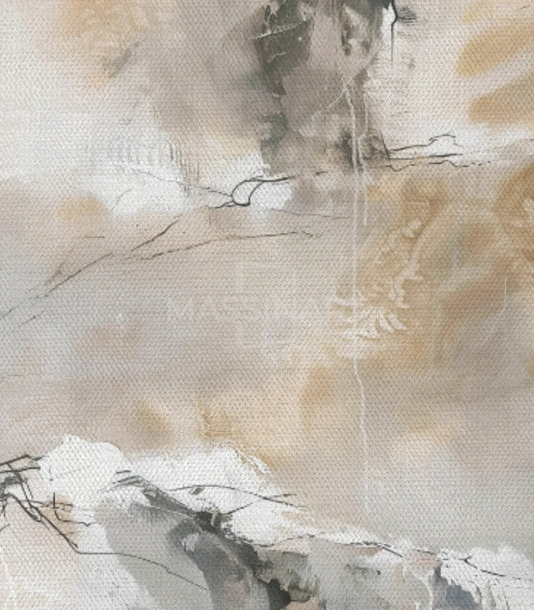 Tríptico Greige Massinart — detalle de textura y pintura abstracta