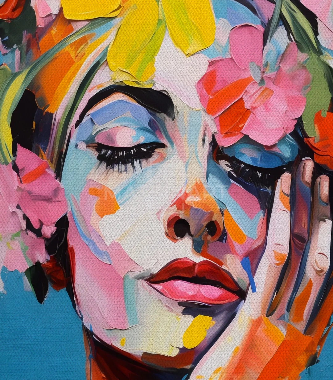 Cuadro Dreamy Blossom Massinart — embalaje envío listo para colgar