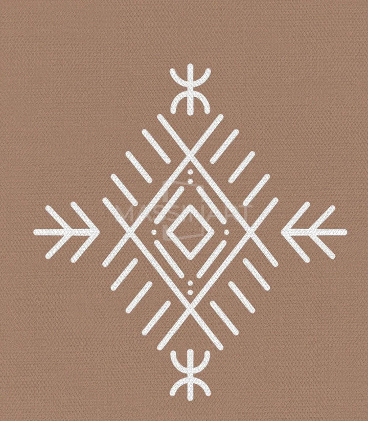 Cuadro Amazigh Spirit salón — marcos negros geometría de inspiración marroquí, Massinart