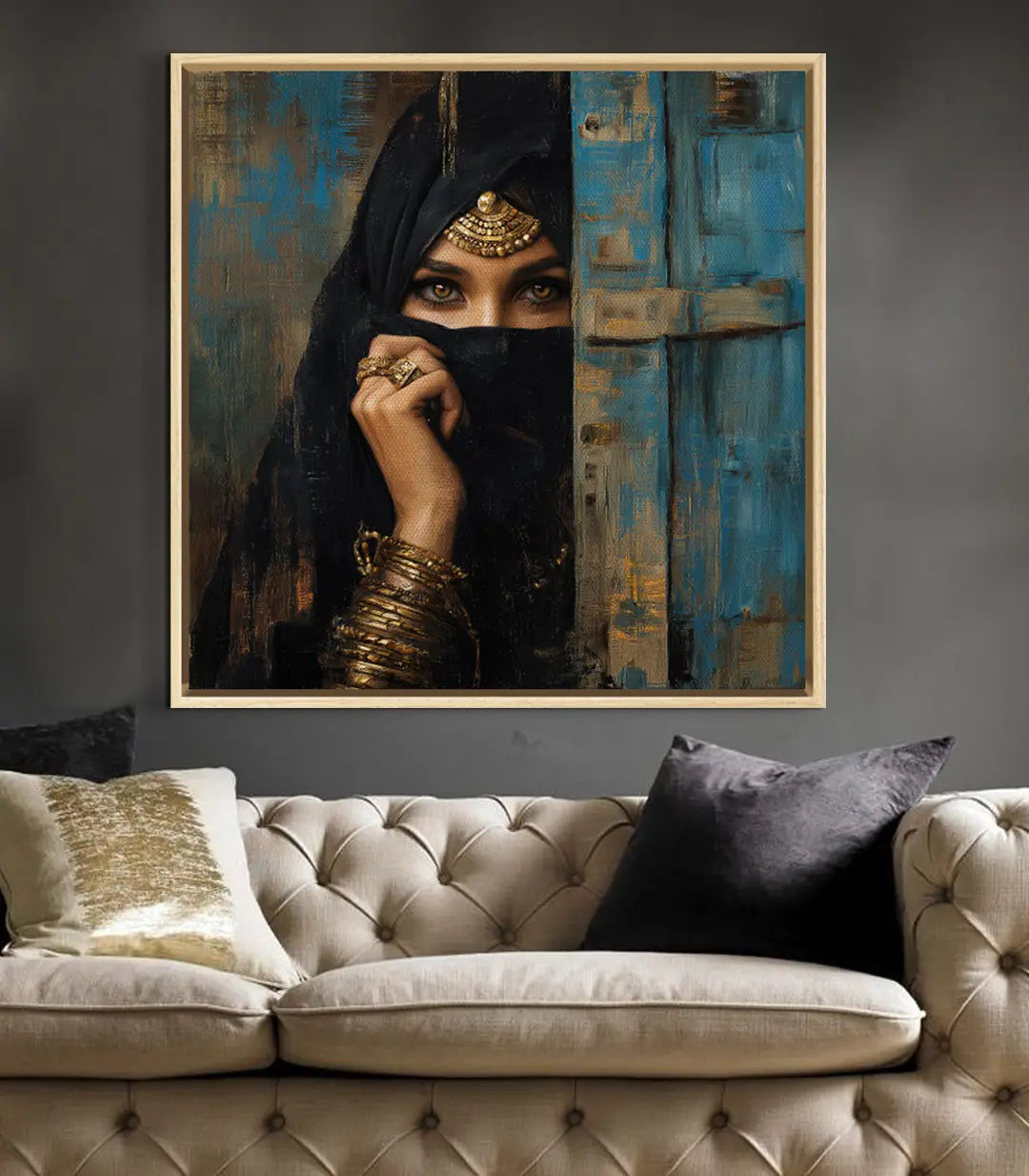 Decoración de interiores de lujo con cuadro Eastern Gaze — Massinart
