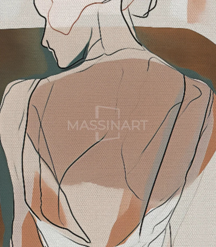 Decoración baño y spa — cuadro retrato femenino ambiente zen Massinart