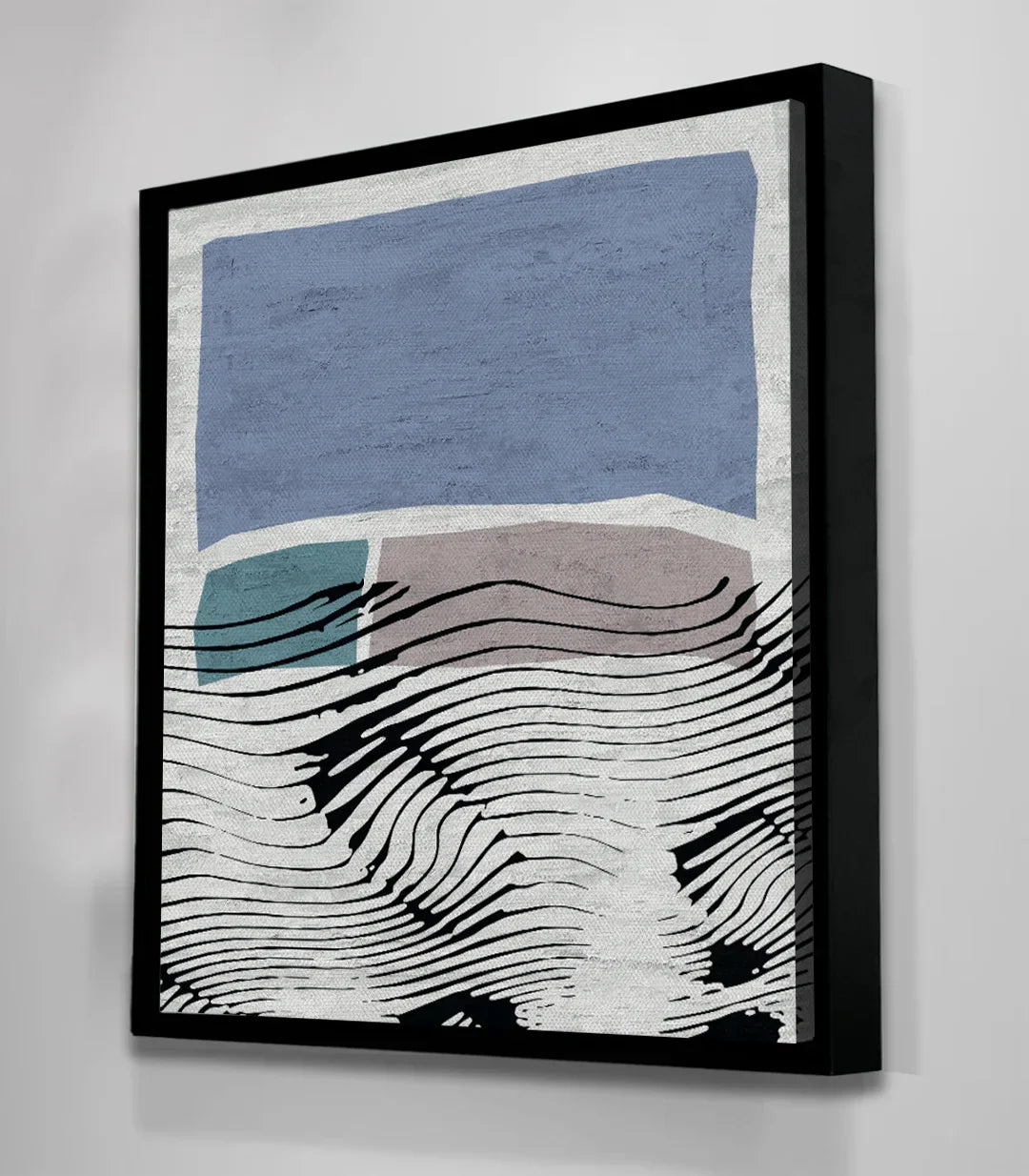 Cuadro Empathy con marco negro arte contemporáneo salón Massinart