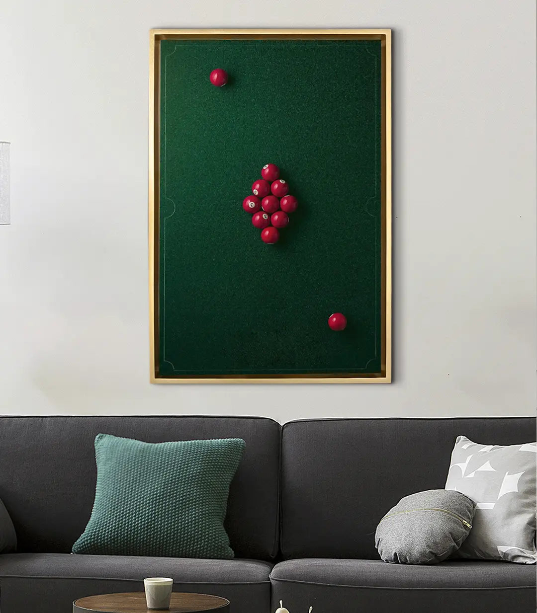 Cuadro Billiard Bluff en ambientación de salón moderno — Massinart