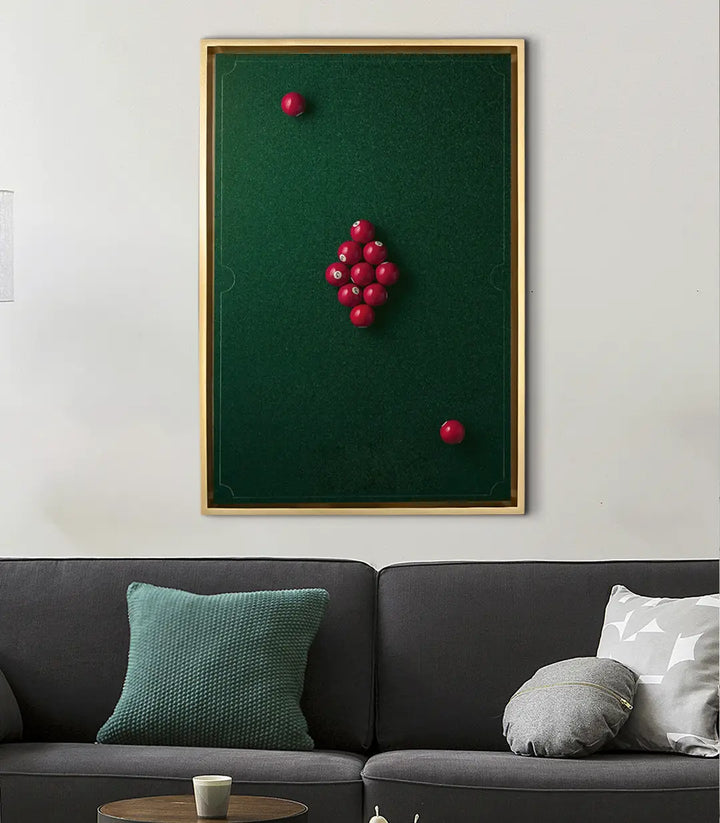 Cuadro Billiard Bluff en ambientación de salón moderno — Massinart