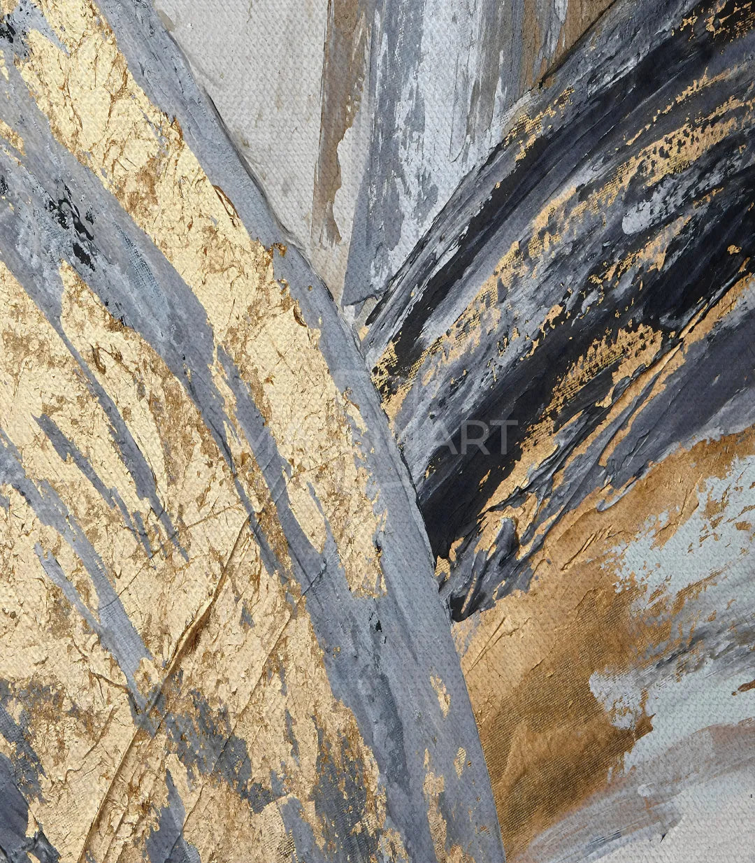 Mítico – cuadro decorativo de Massinart, detalle de retoques a mano