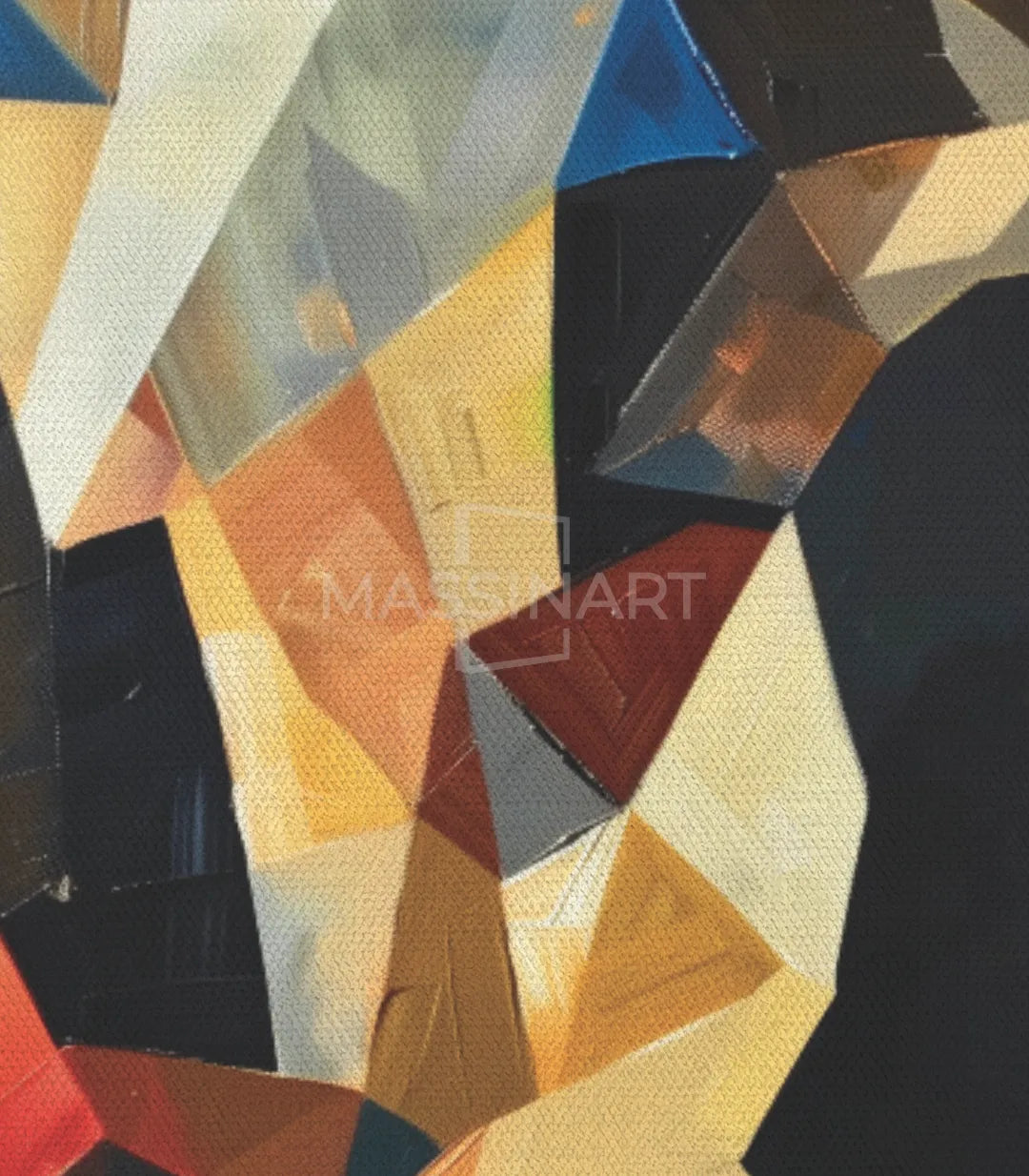 Cuadro arte cubista Endurance caballo, estilo contemporáneo, Massinart