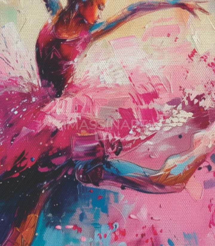 Cuadro Flow estilo expresionista paleta rosa y fucsia Massinart