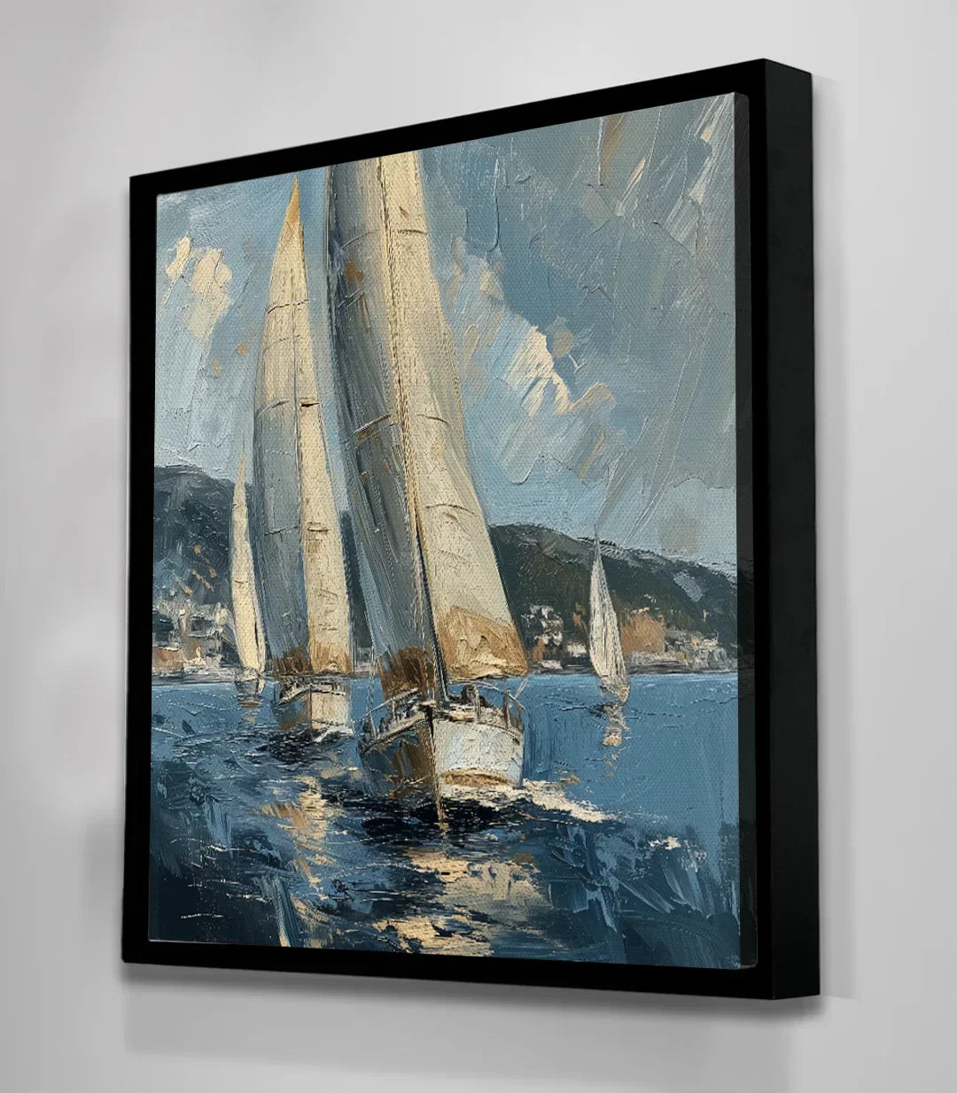 Paisaje marino con veleros, decoración salón y comedor, Massinart