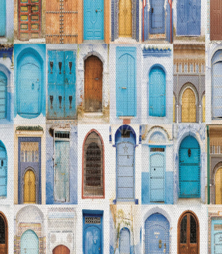 Cuadro Moroccan Doors — ambientación en interior moderno con decoración marroquí Massinart
