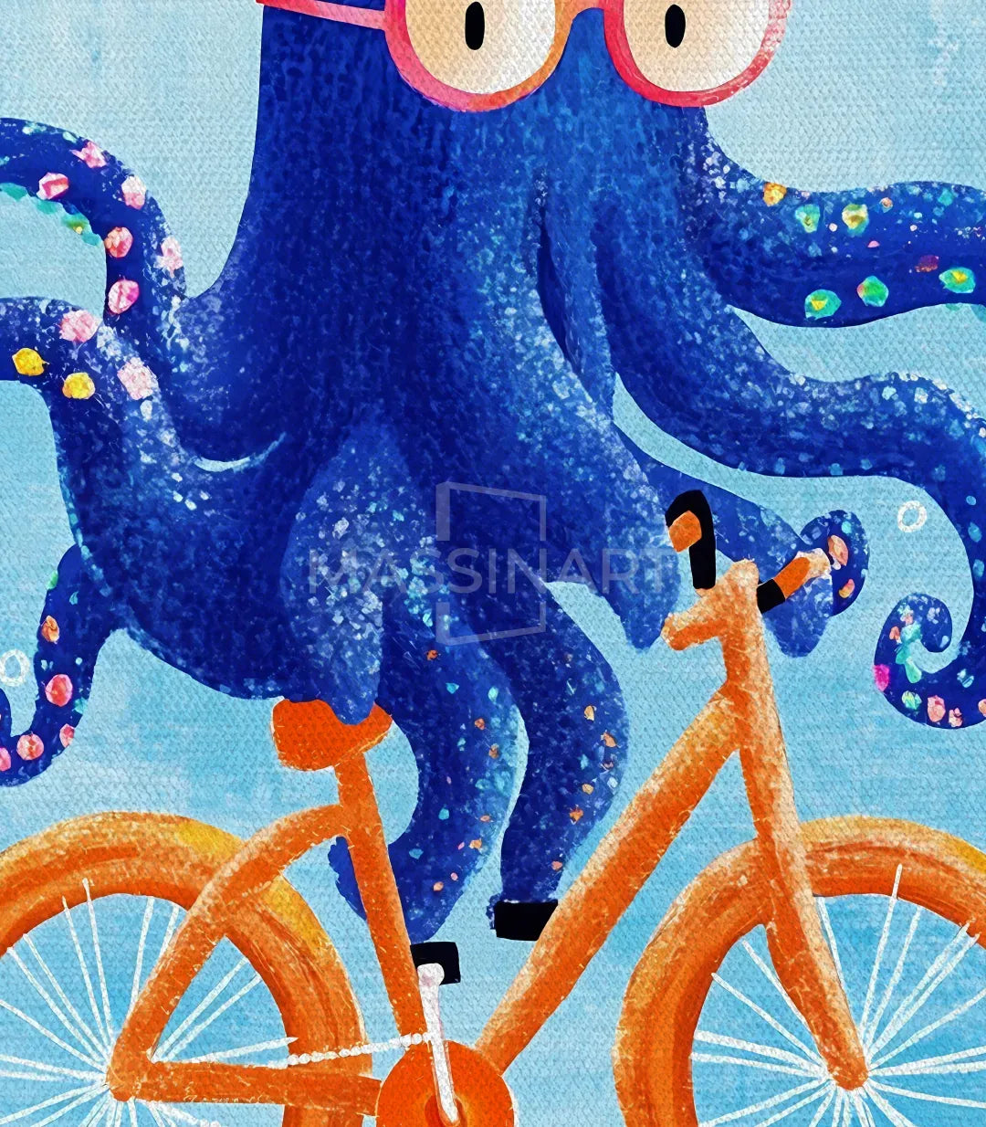 Vista en primer plano del cuadro Octo Ride — ilustración de calidad premium Massinart