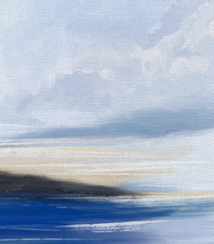 Cuadro Blue Mist con marco negro moderno Massinart