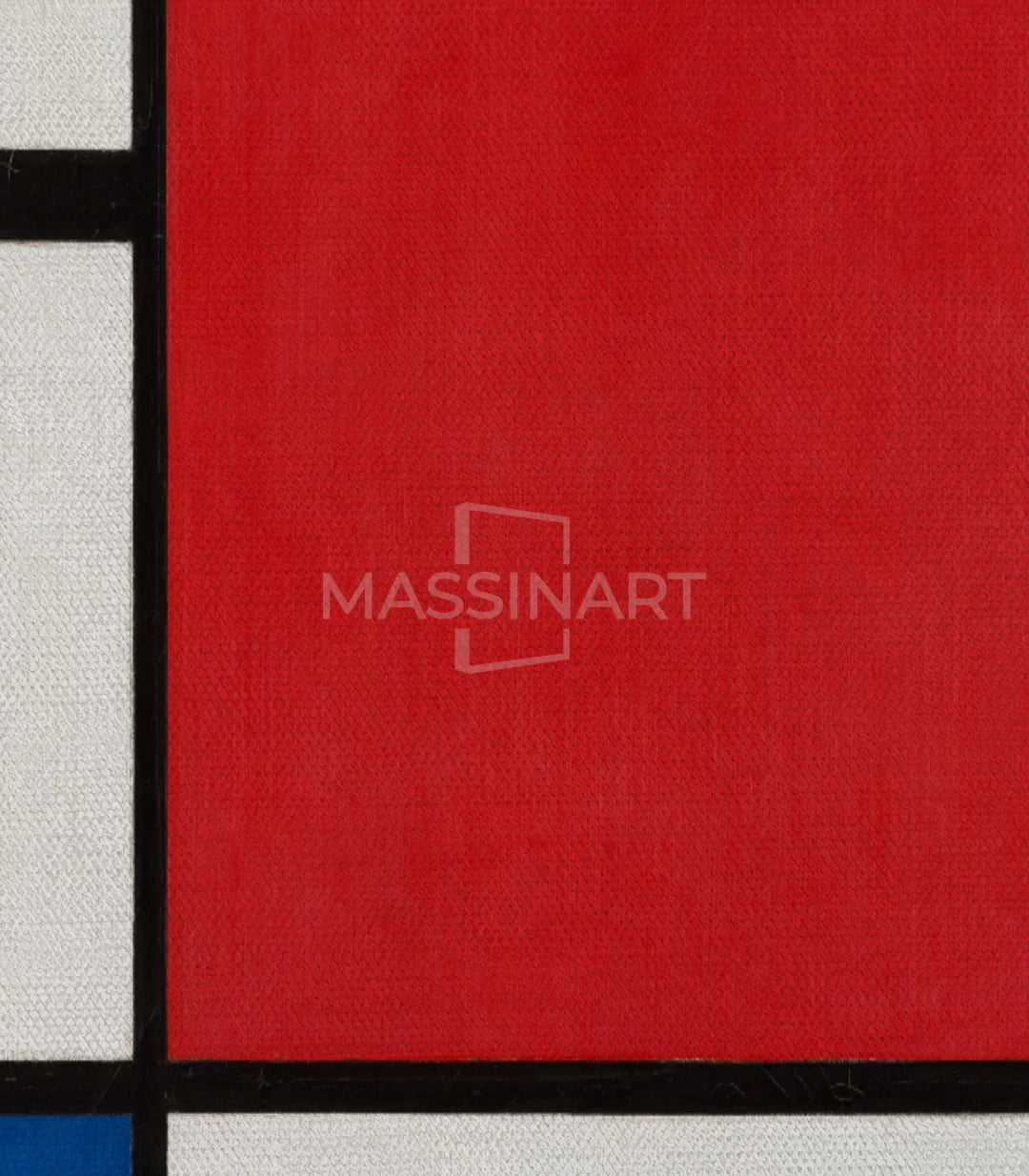 Enmarcado cuadro geométrico — arte abstracto moderno con marco de madera maciza Massinart