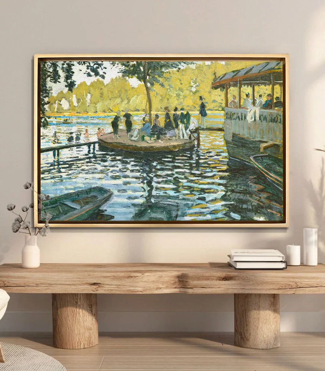 Cuadro La Grenouillère de Monet como decoración de despacho y salón, Massinart