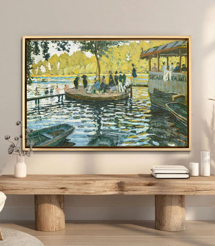 Cuadro La Grenouillère de Monet como decoración de despacho y salón, Massinart