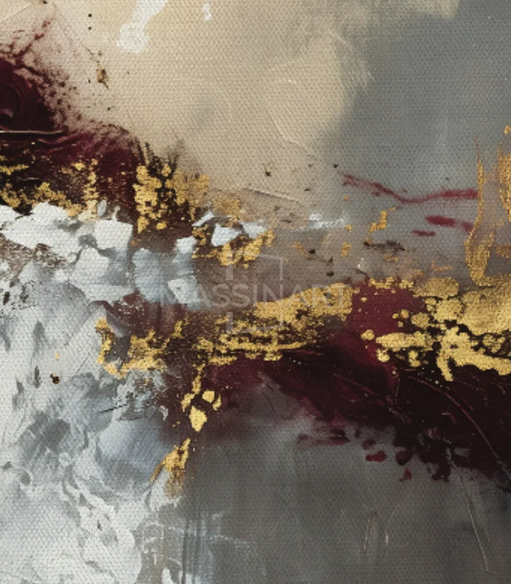 Detalle de la explosión dorada de Ember Cascade, abstracción lírica — Massinart