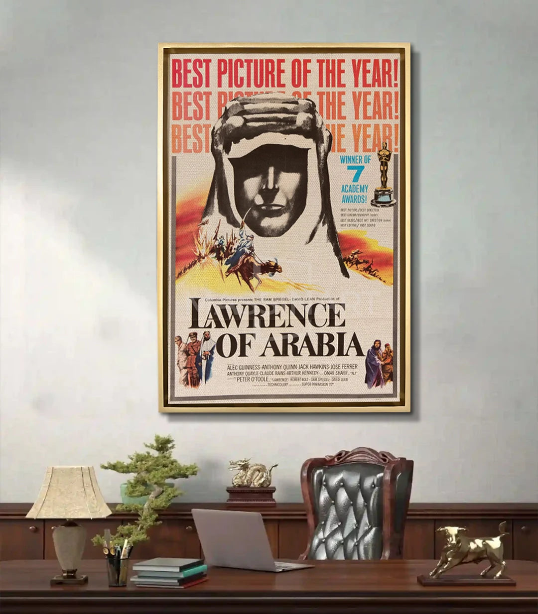 Cartel de cine Lawrence of Arabia en decoración de oficina — Massinart