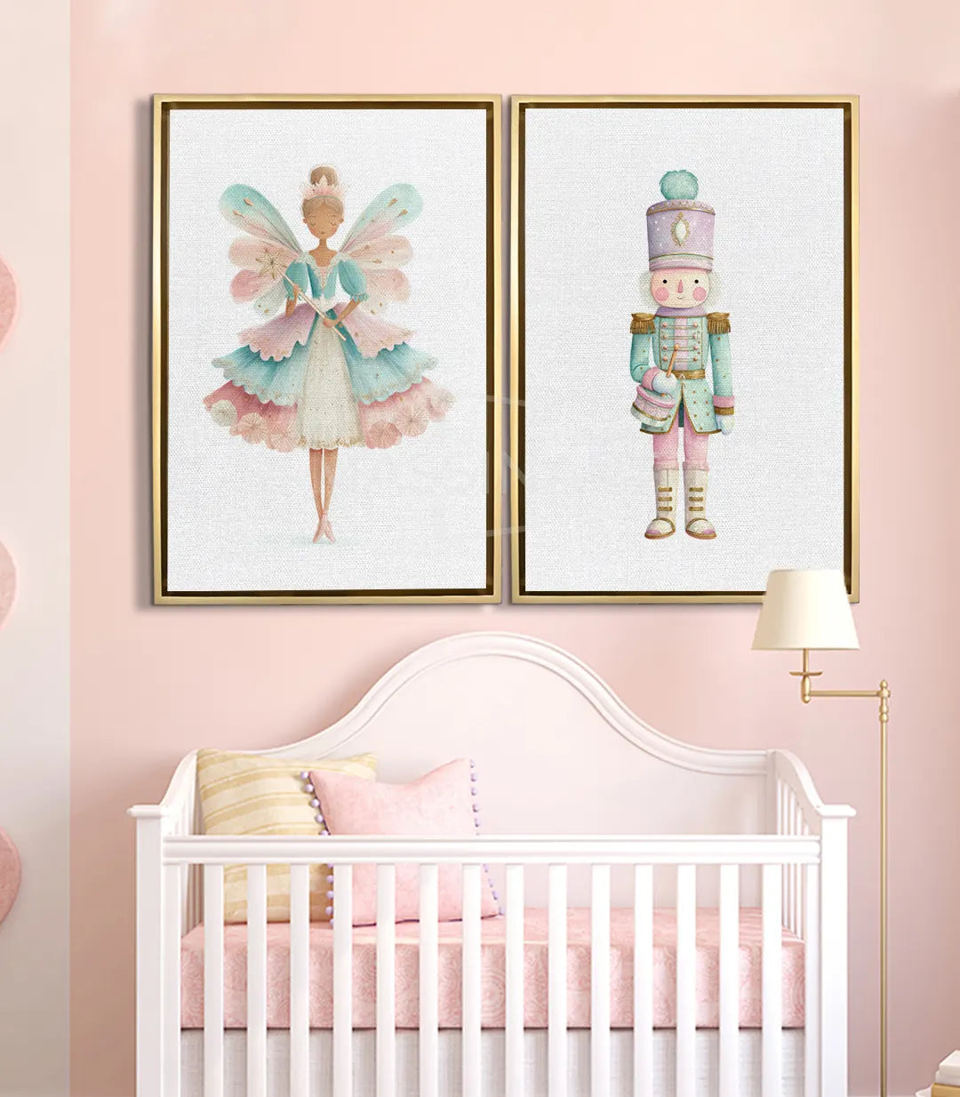 Cuadro Fairy Guard díptico — Cascanueces fantástico con sombrero y traje perlado, Massinart