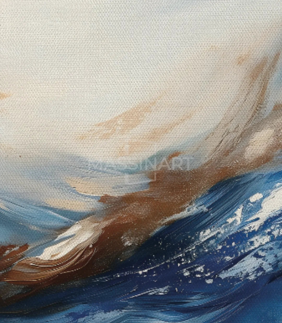 Decoración hotel y airbnb — cuadro expresionista de olas Massinart