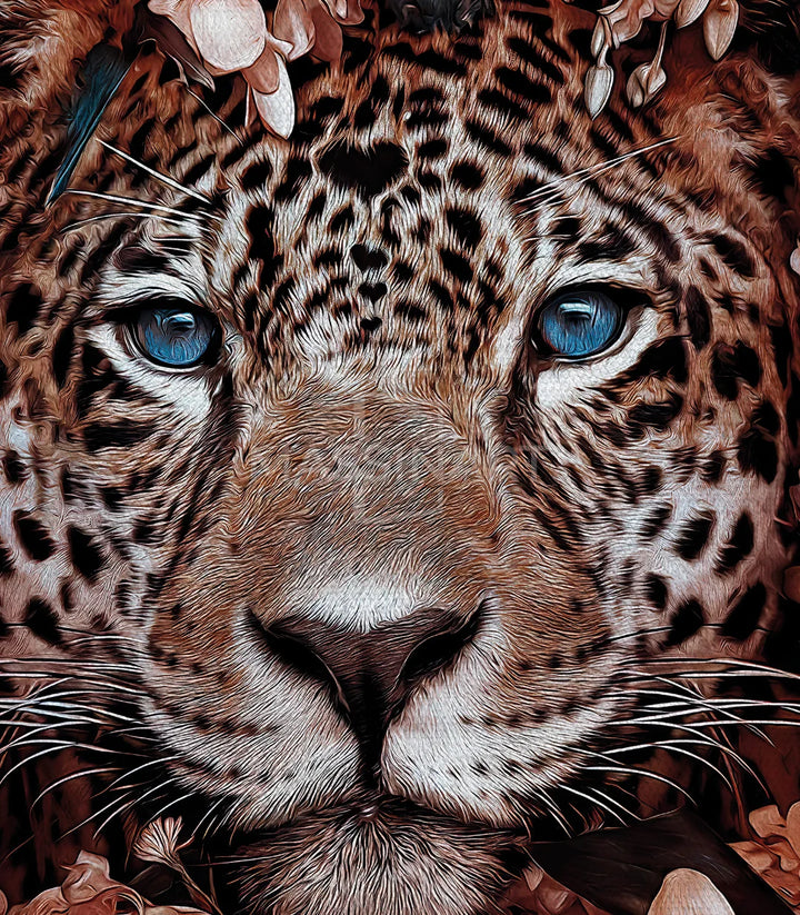 Dormitorio juvenil cuadro Wild Jaguar naturaleza animalier — Massinart