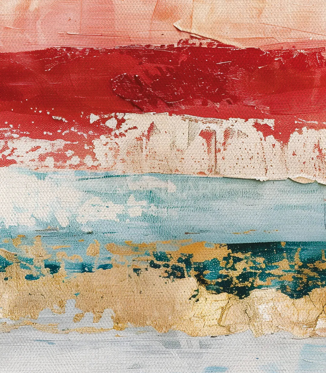 Cuadro abstracto horizonte en salón decoración moderna — Massinart