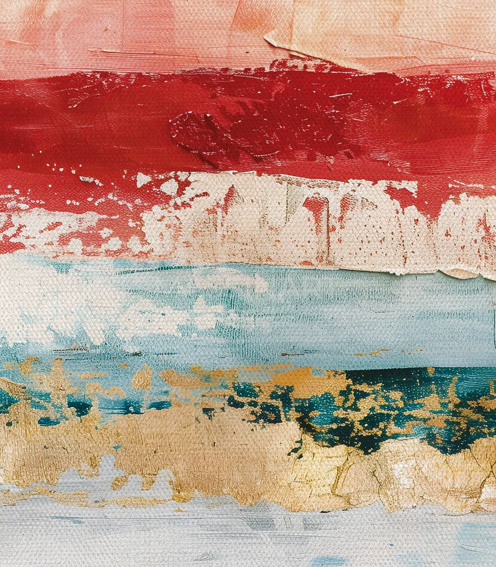 Cuadro abstracto horizonte en salón decoración moderna — Massinart