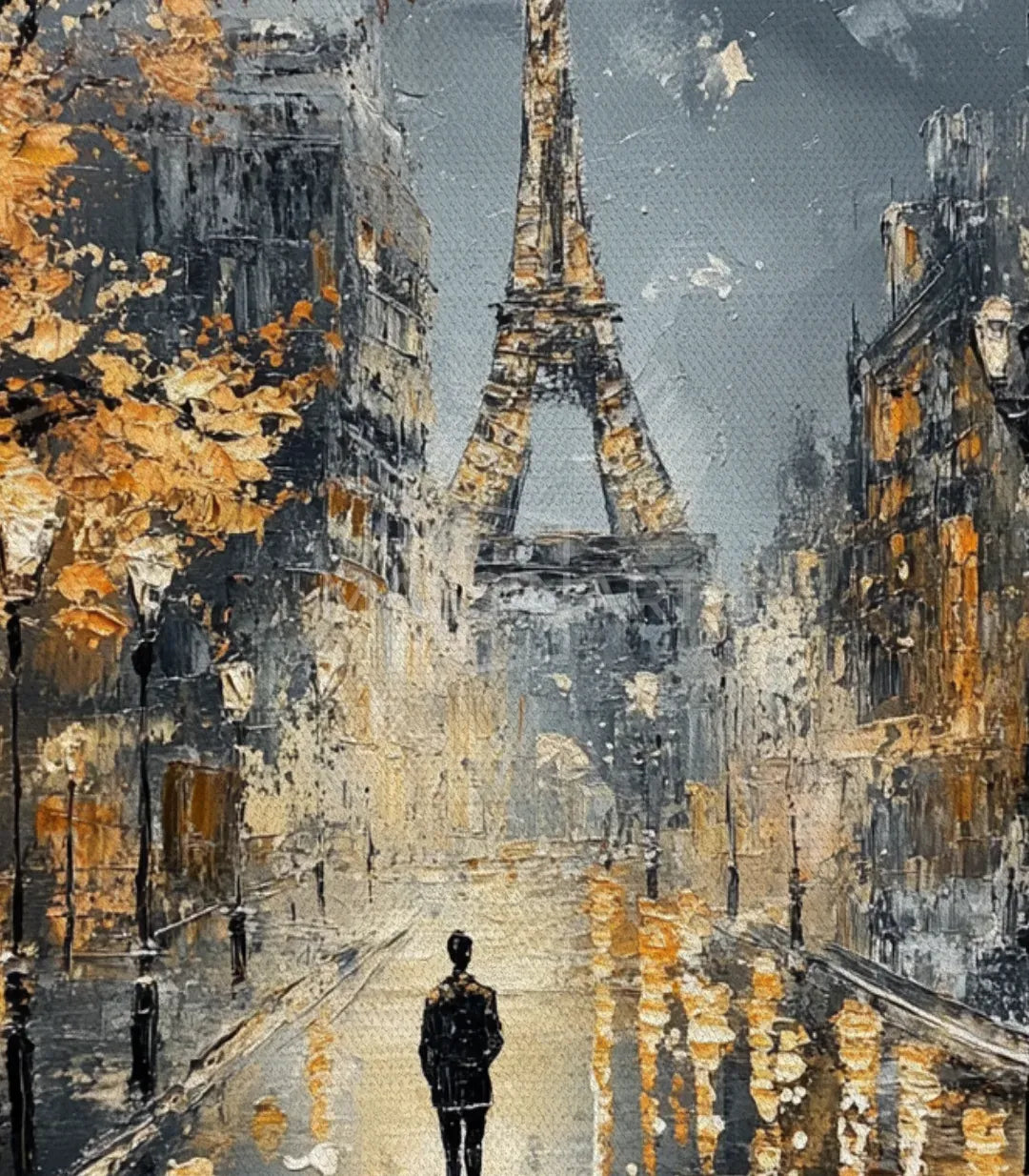 Cuadro Paris Stroll en comedor con decoración interior elegante, Massinart