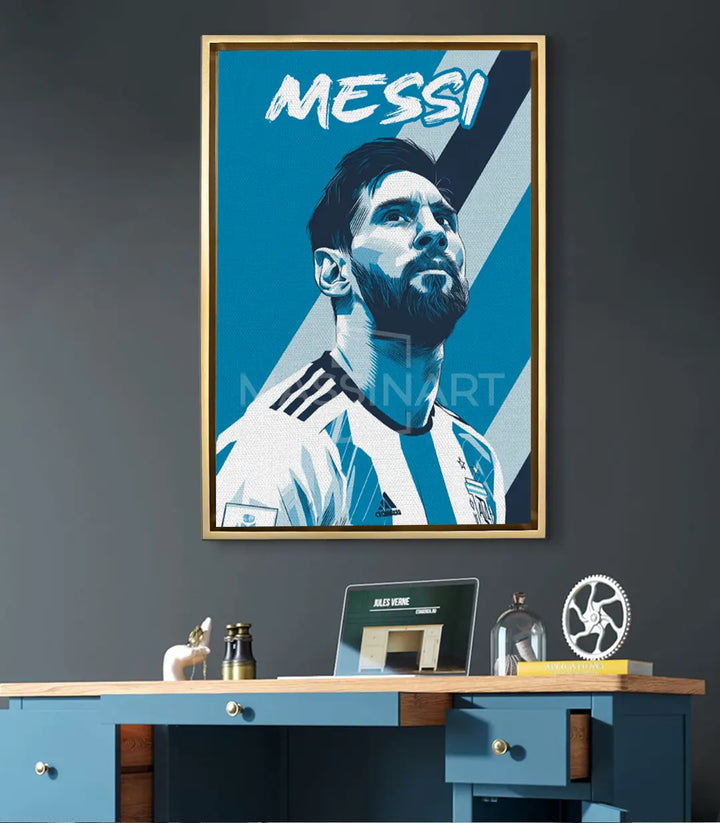 Cuadro Messi decoración despacho moderno estilo pop-art Massinart