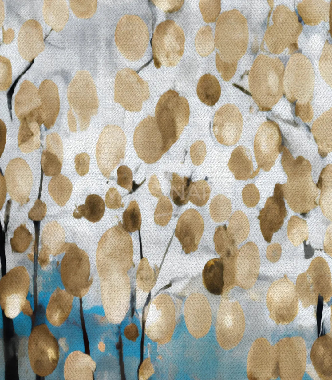 Estilo contemporáneo — cuadro abstracto de naturaleza con formas geométricas depuradas