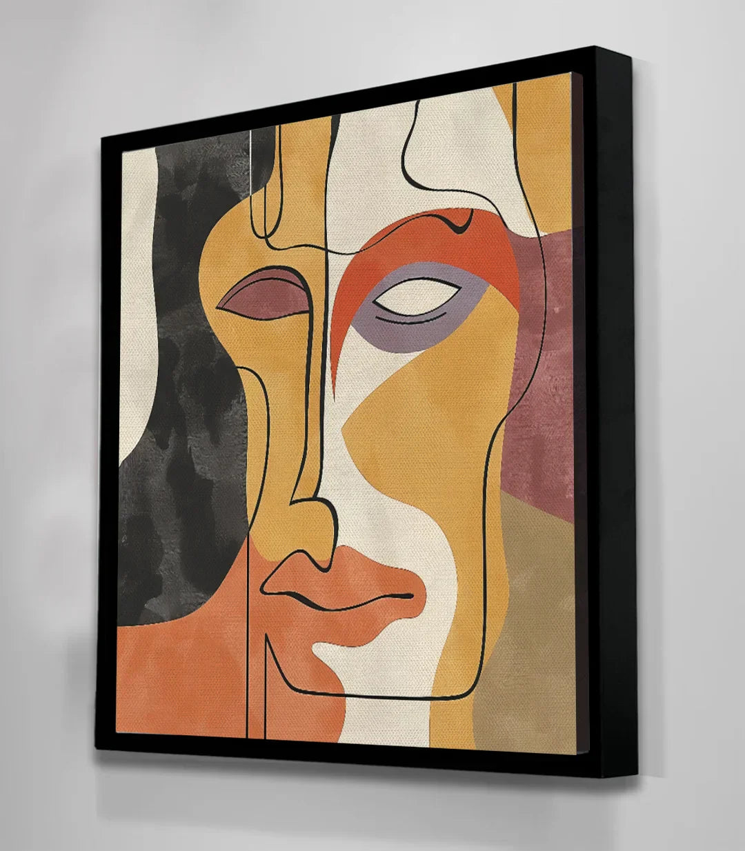Cuadro Merged en dormitorio moderno — decoración mural abstracta | Massinart