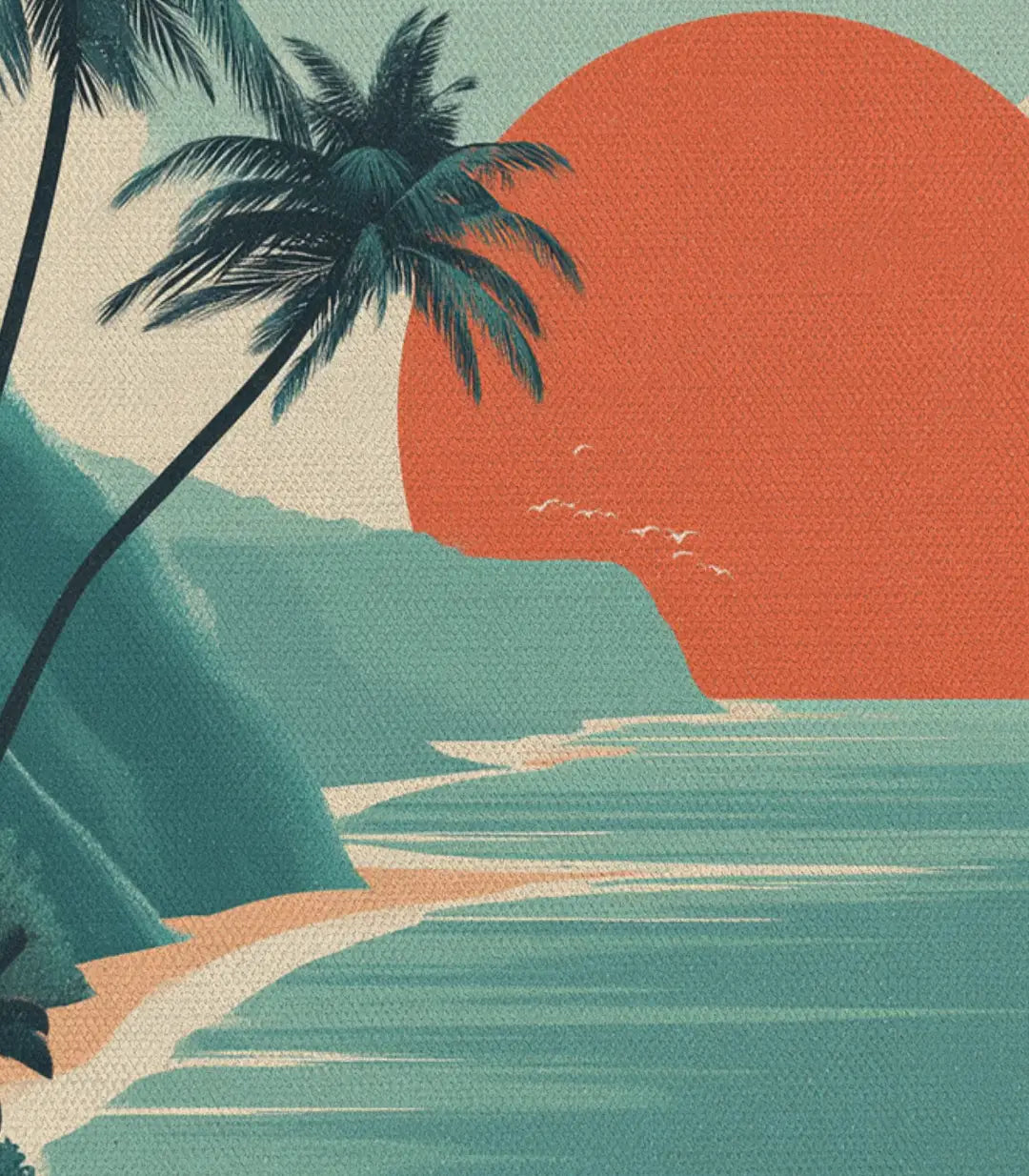 Pósters turísticos Blue Islands en salón — arte mural vintage decoración pared moderna
